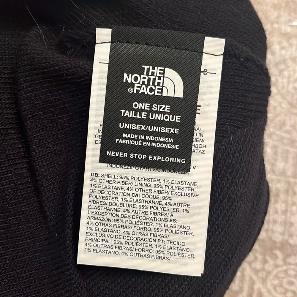 Brand New The North Face Gray & Black Reversible Highline Knit Beanie Winter Hat - Picture 9 of 11